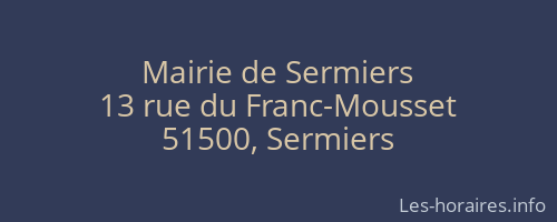 Mairie de Sermiers