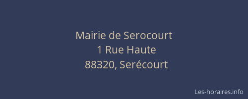 Mairie de Serocourt