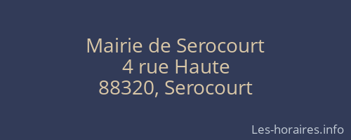 Mairie de Serocourt