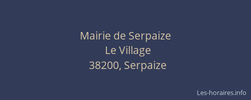 Mairie de Serpaize