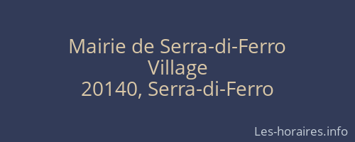 Mairie de Serra-di-Ferro