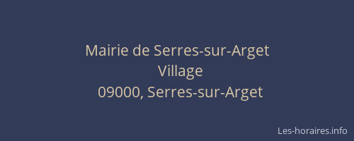 Mairie de Serres-sur-Arget