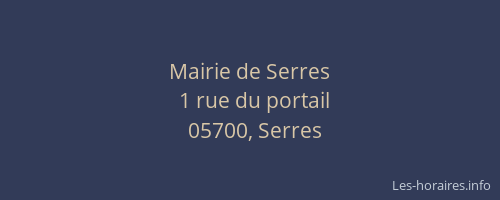 Mairie de Serres