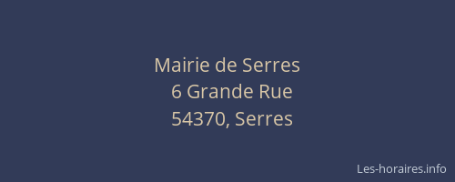 Mairie de Serres