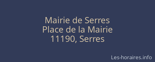 Mairie de Serres