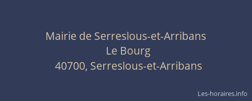 Mairie de Serreslous-et-Arribans