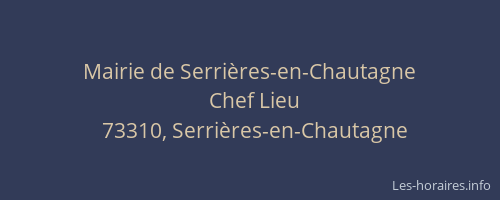 Mairie de Serri&egrave;res-en-Chautagne