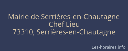 Mairie de Serrières-en-Chautagne