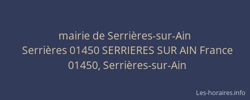 mairie de Serrières-sur-Ain
