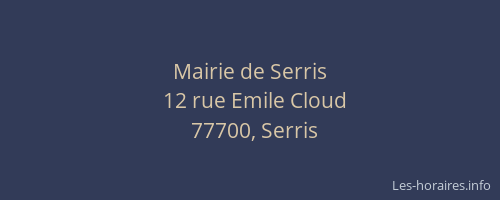 Mairie de Serris