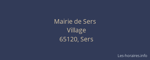 Mairie de Sers