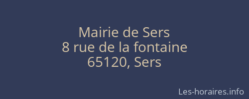 Mairie de Sers
