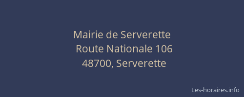 Mairie de Serverette