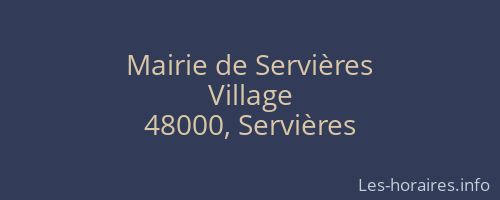 Mairie de Servières