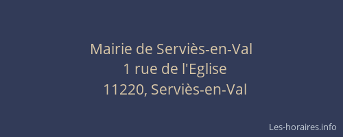 Mairie de Serviès-en-Val