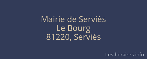 Mairie de Serviès