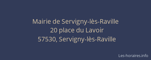 Mairie de Servigny-lès-Raville