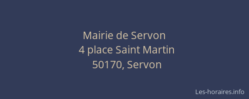 Mairie de Servon