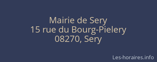 Mairie de Sery