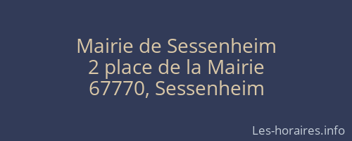 Mairie de Sessenheim