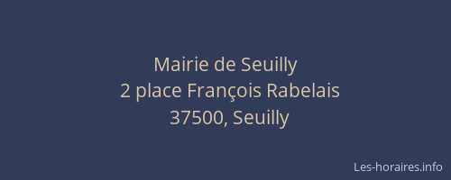 Mairie de Seuilly