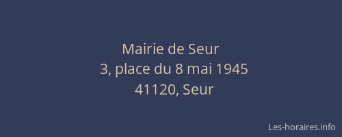 Mairie de Seur