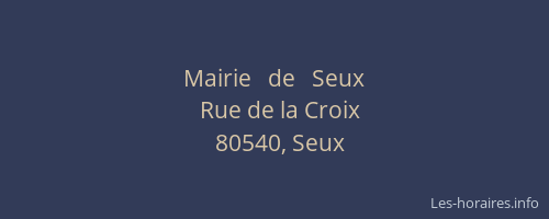 Mairie   de   Seux