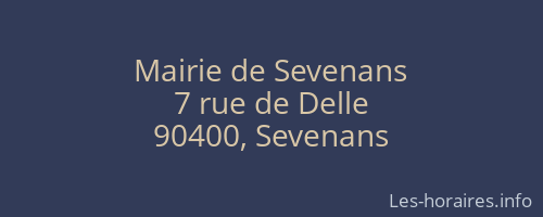 Mairie de Sevenans