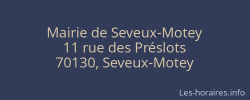 Mairie de Seveux-Motey