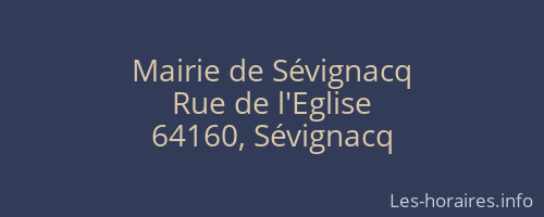 Mairie de Sévignacq