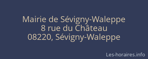 Mairie de Sévigny-Waleppe