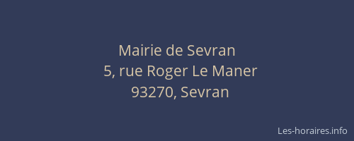 Mairie de Sevran