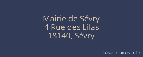 Mairie de Sévry