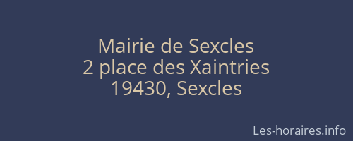 Mairie de Sexcles