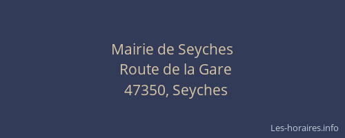 Mairie de Seyches