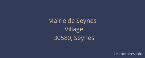Mairie de Seynes