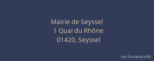 Mairie de Seyssel