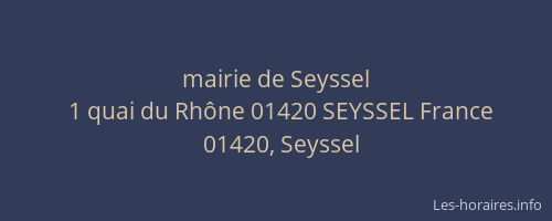 mairie de Seyssel