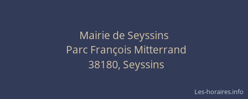 Mairie de Seyssins