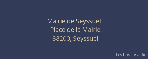 Mairie de Seyssuel