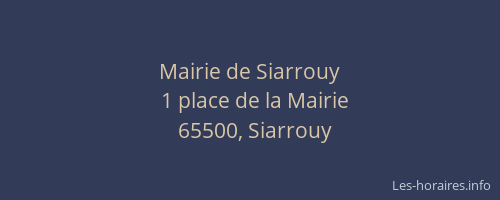 Mairie de Siarrouy