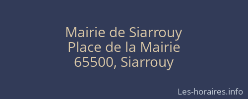 Mairie de Siarrouy