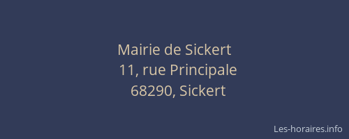 Mairie de Sickert