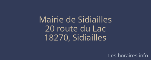 Mairie de Sidiailles