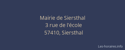 Mairie de Siersthal