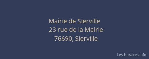 Mairie de Sierville
