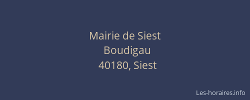Mairie de Siest