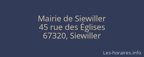 Mairie de Siewiller