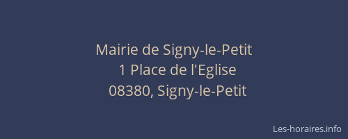 Mairie de Signy-le-Petit