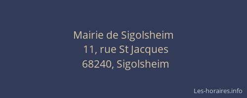 Mairie de Sigolsheim